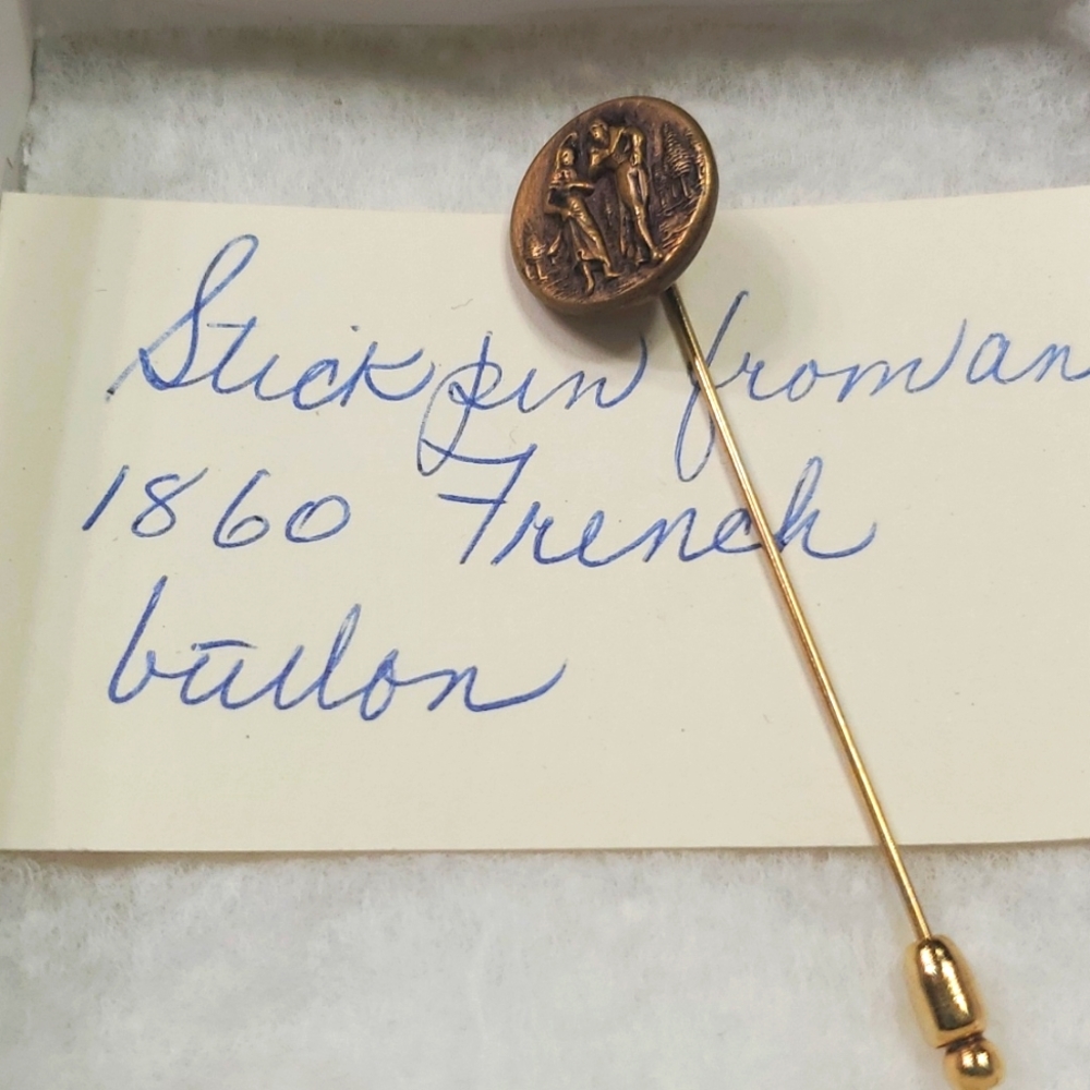 Unique stickpin from an 1860 French button in great condition!